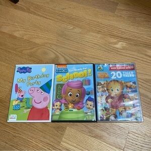 Peppa Pig Bubble Guppies Daniel Tiger DVD Bundle Lot Kids Children